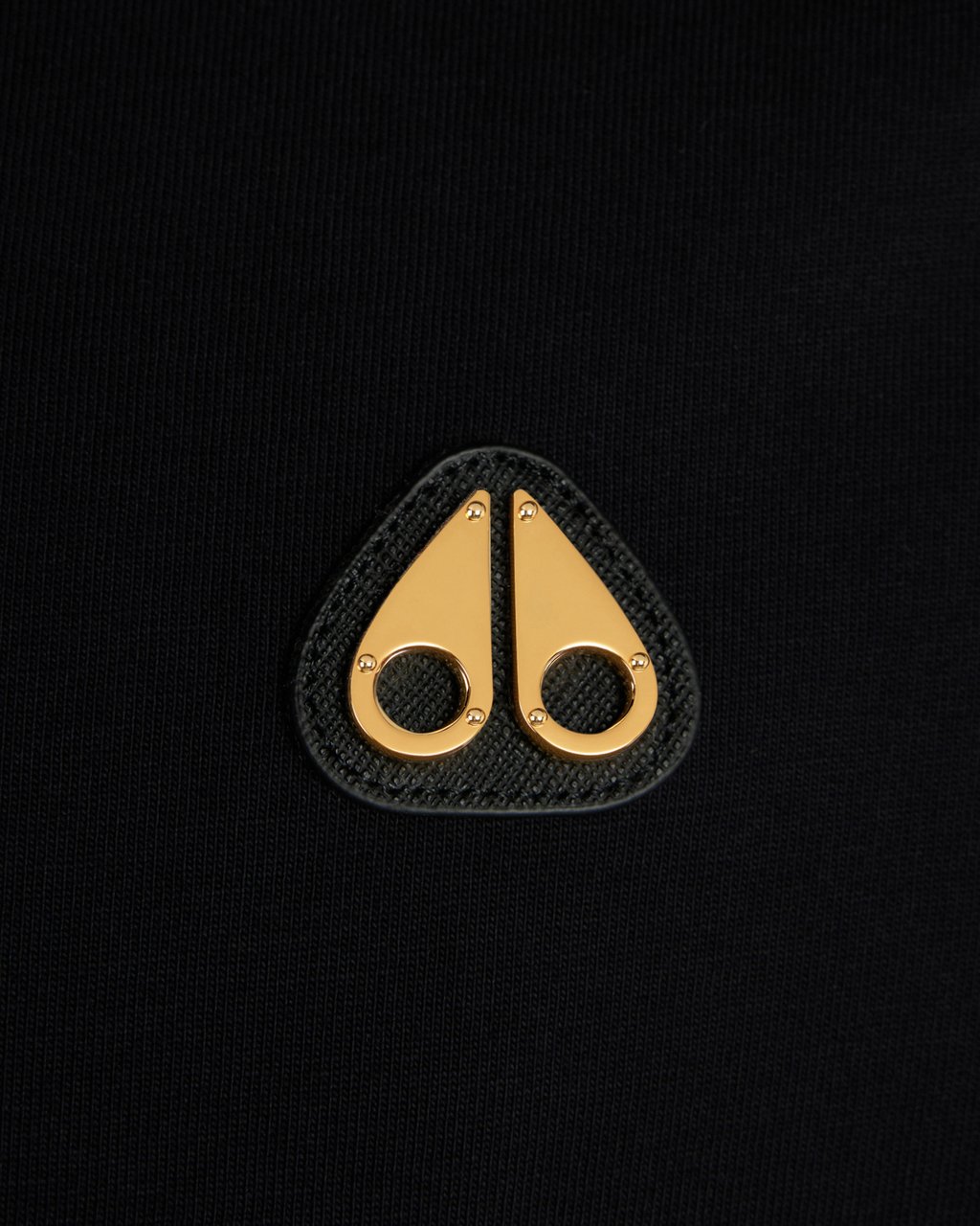 Moose Knuckles Crescent Tee Black/Gold Zwart