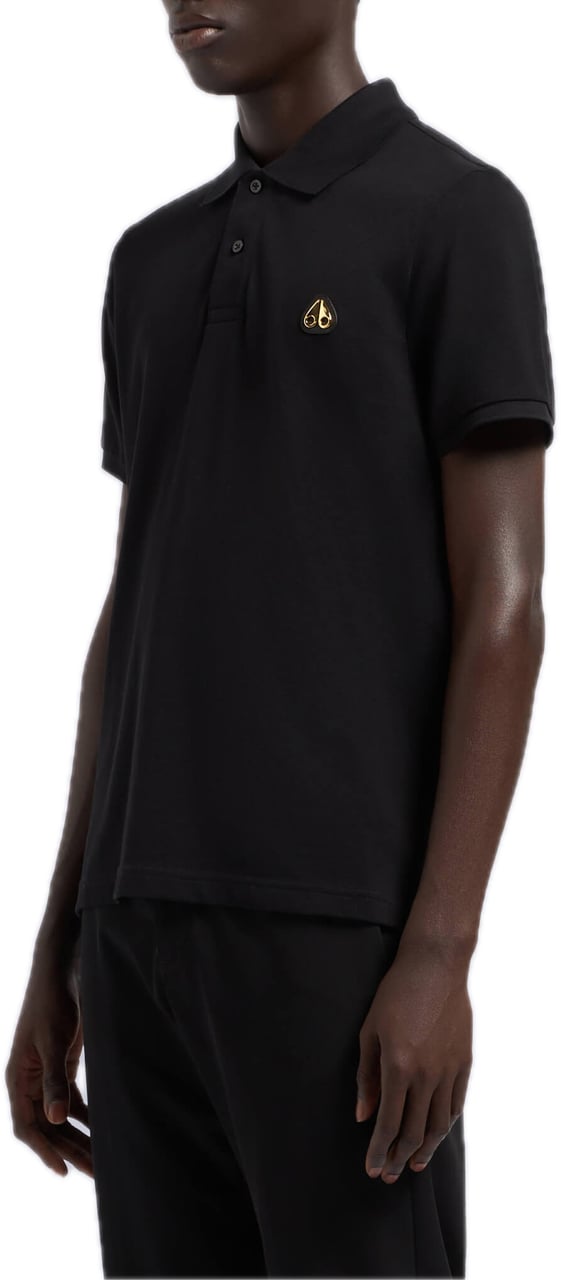 Moose Knuckles Everett Polo Black/Gold Zwart