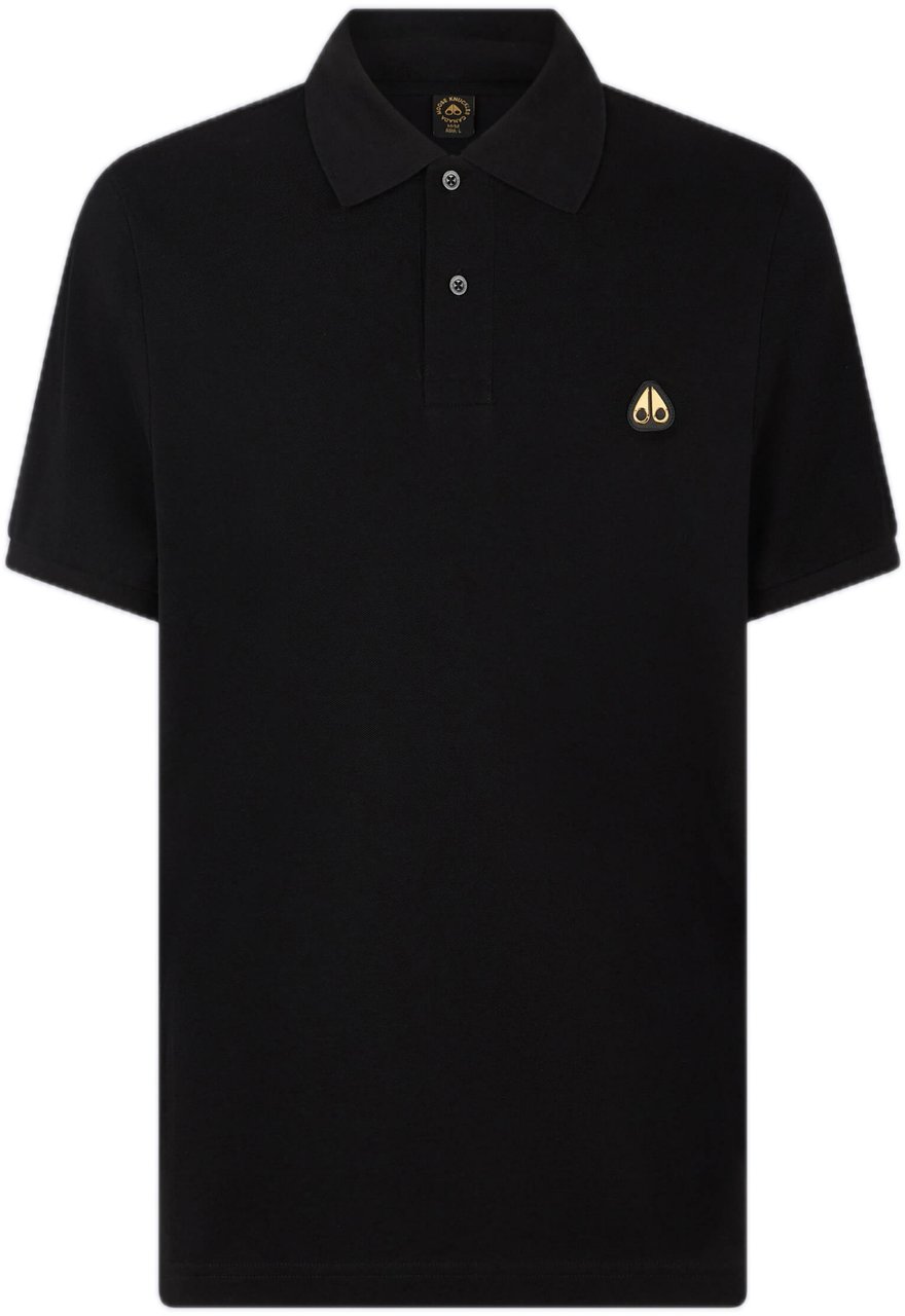 Moose Knuckles Everett Polo Black/Gold Zwart