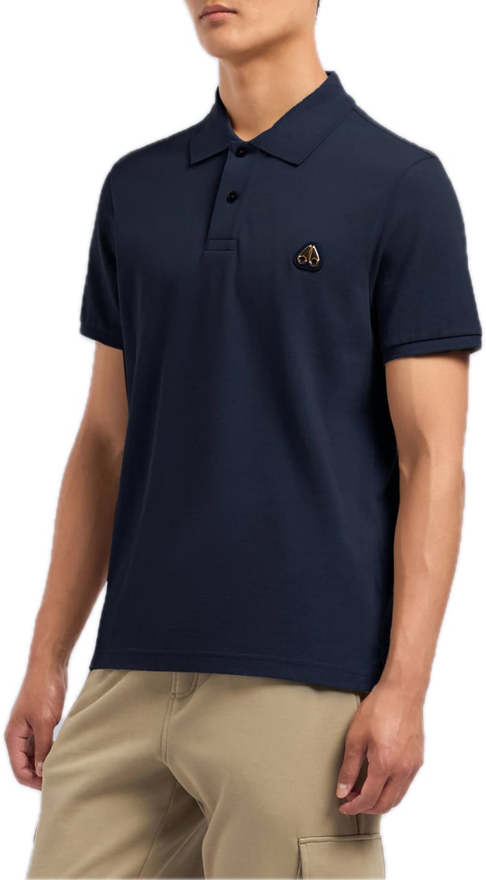 Moose Knuckles Everett Polo Navy/Gold Blauw