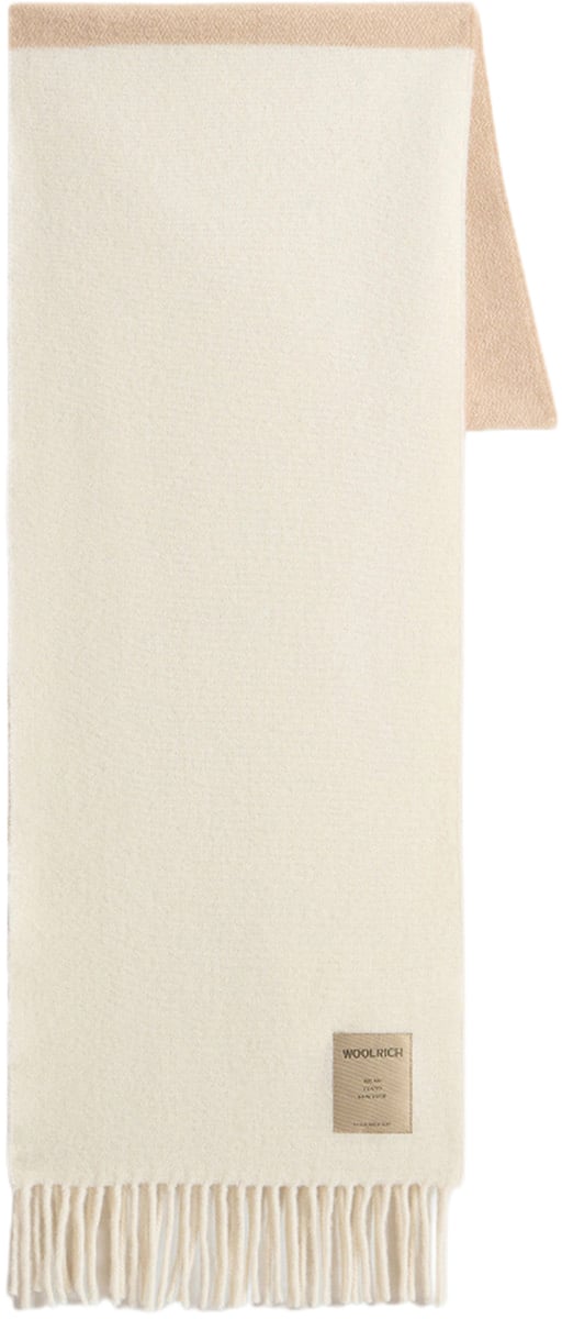 Woolrich Color Block Scarf Beige