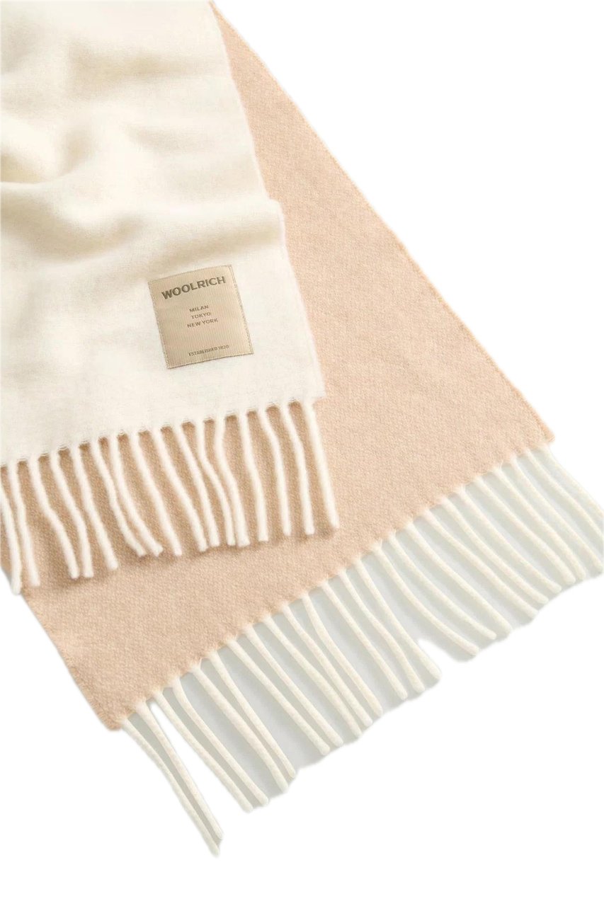 Woolrich Color Block Scarf Beige