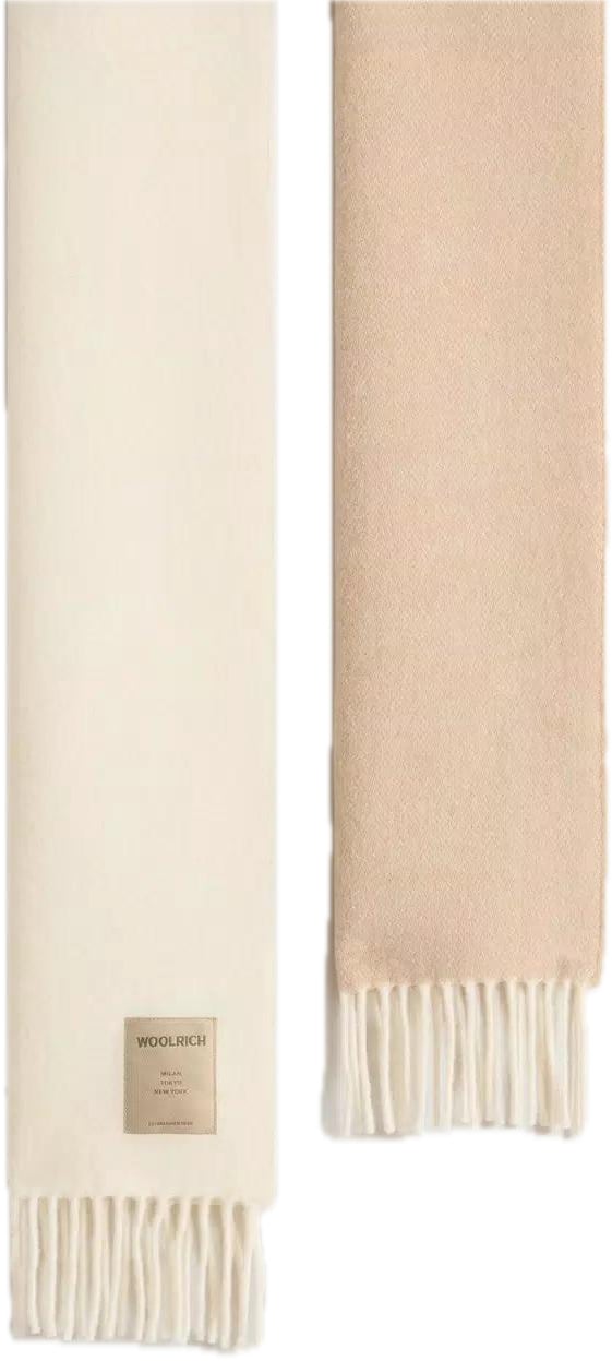 Woolrich Color Block Scarf Beige