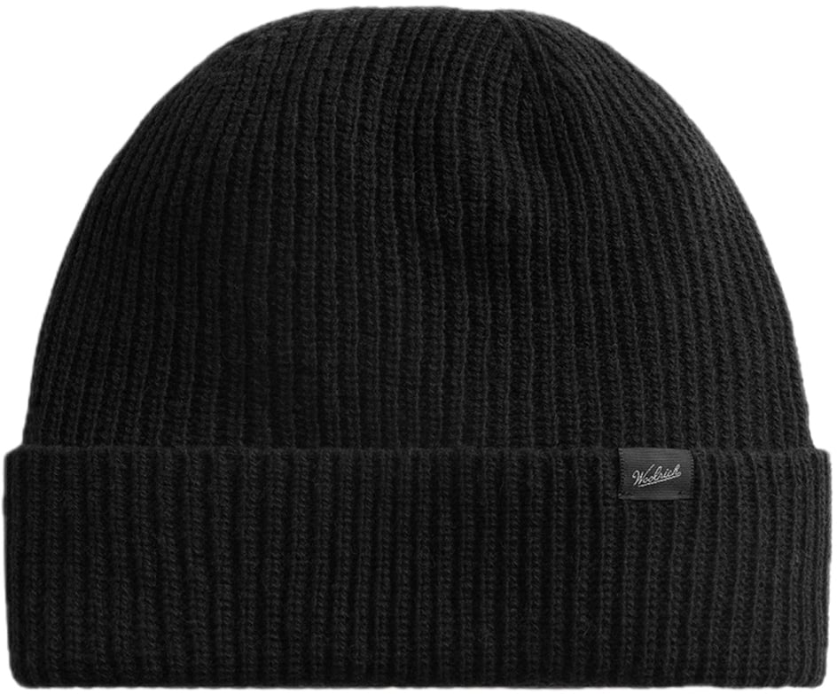 Woolrich Knitted ribbed beani Zwart