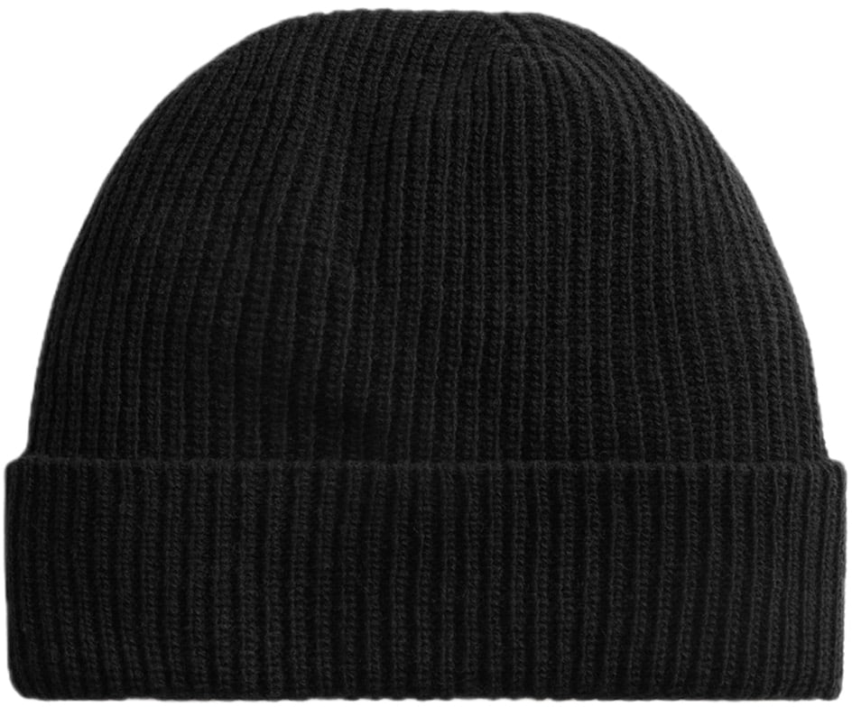 Woolrich Knitted ribbed beani Zwart