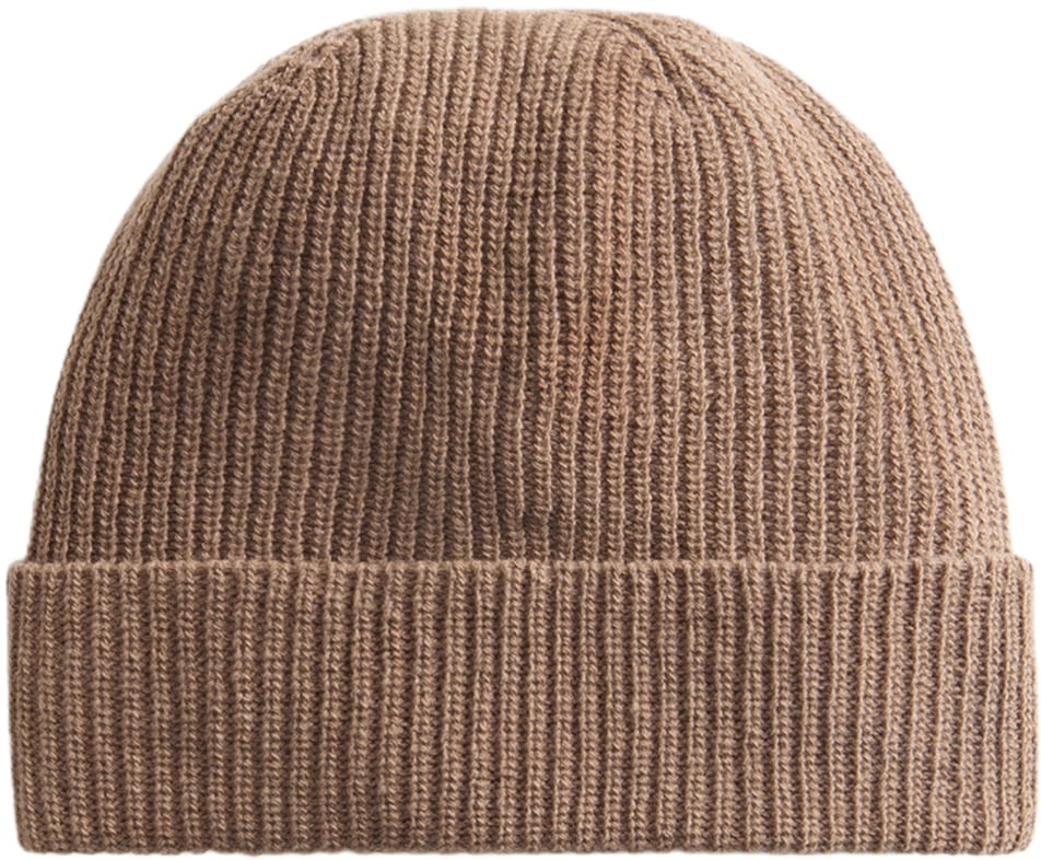 Woolrich Knitted ribbed beani Beige