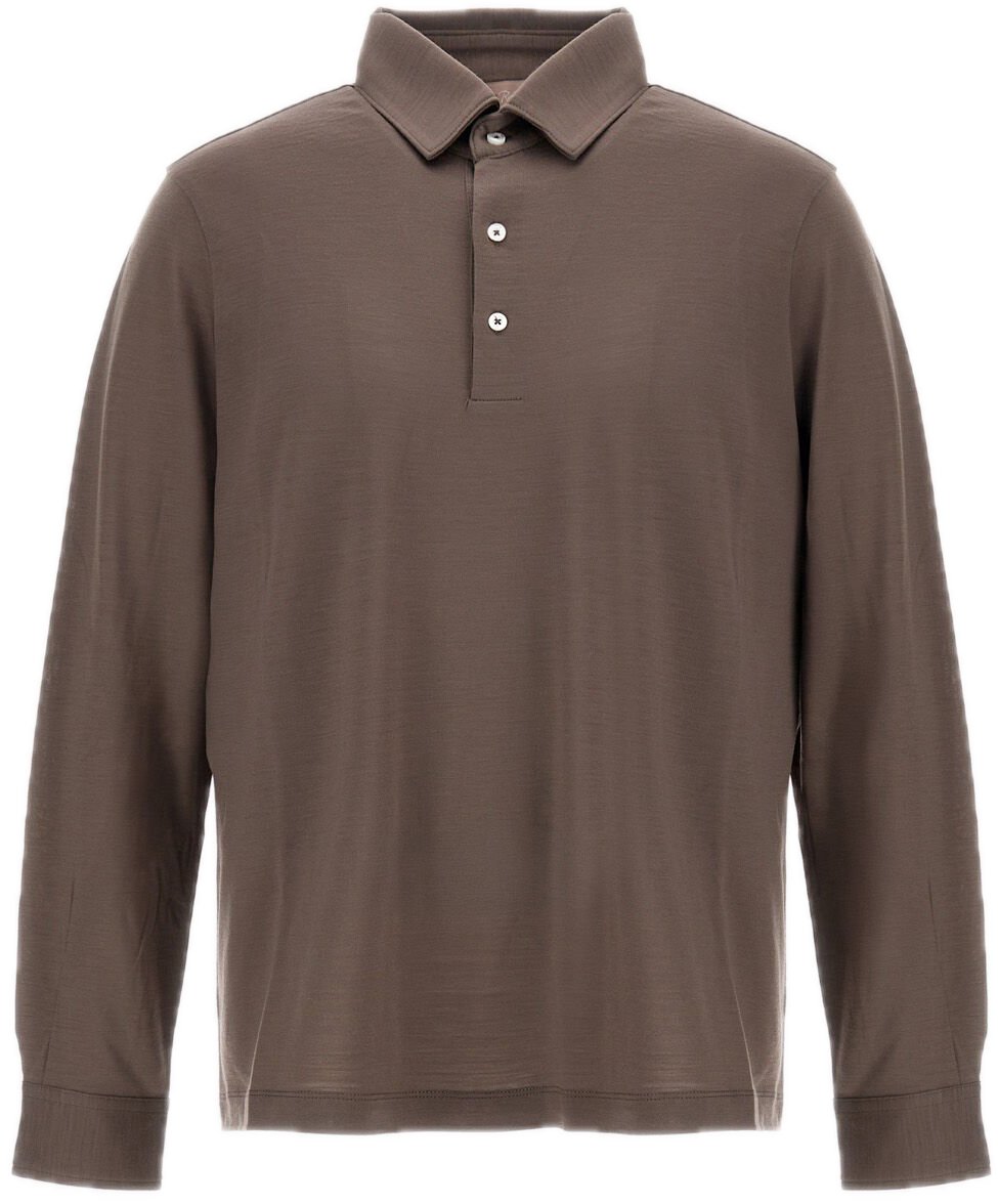 Herno Bruine polo Bruin