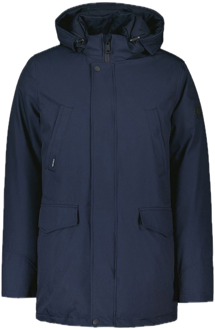 Airforce M0486 slimfit herringbone Dark Navy Blauw