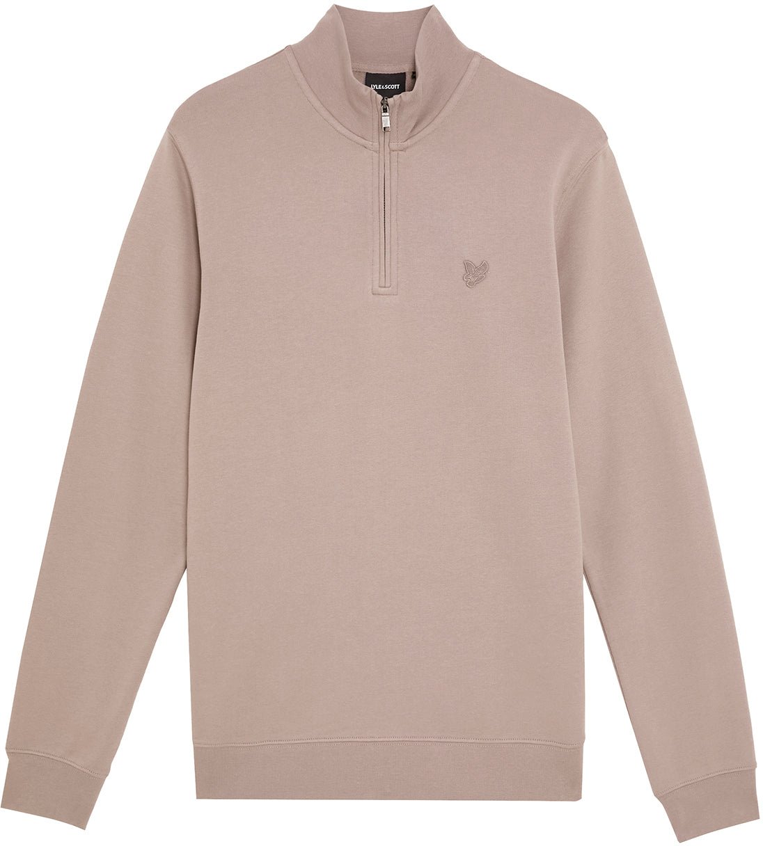Lyle & Scott Superfine quarter zip sweater Beige
