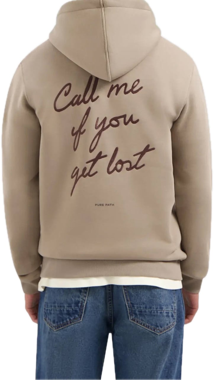 Pure Path Call Me If You Get Lost Hoodie taup Taupe