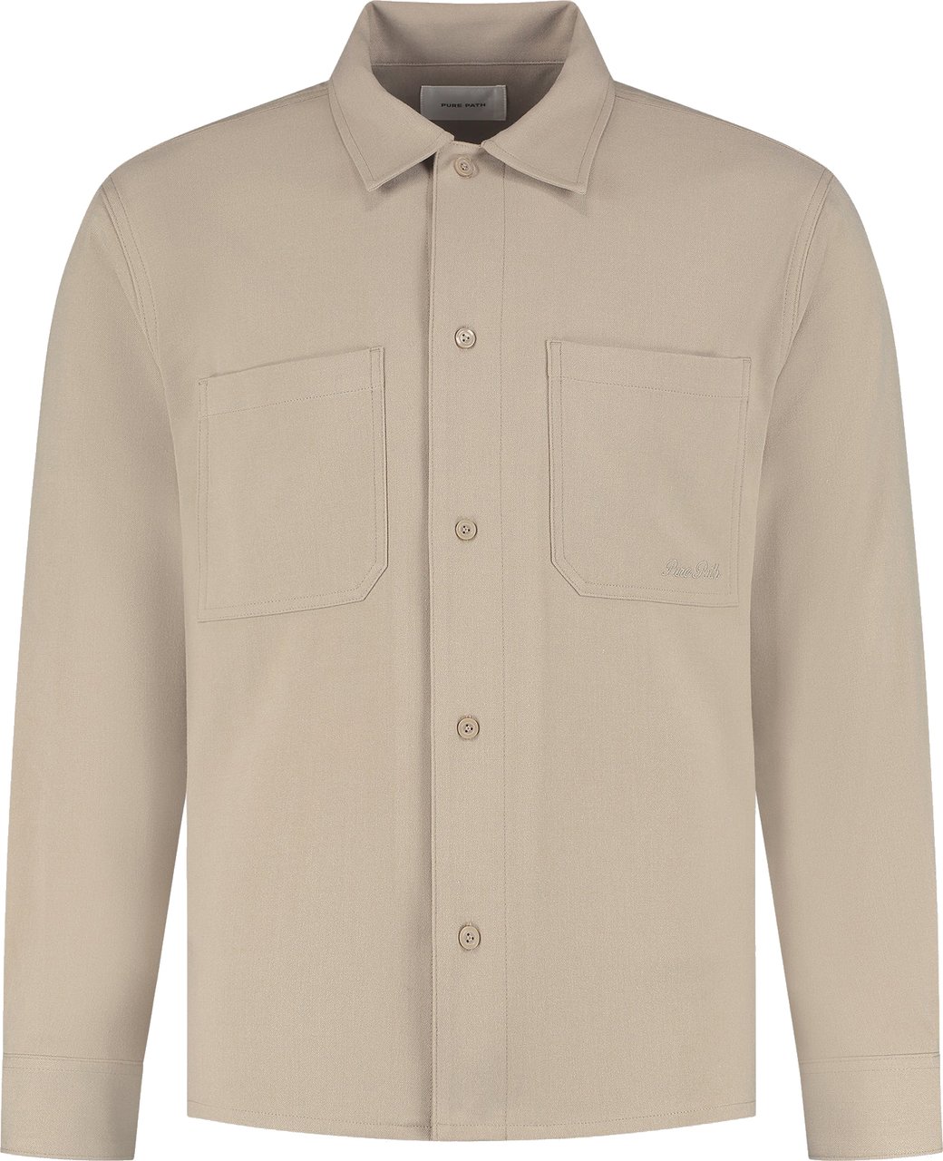Pure Path Twill Overshirt Camel beige zand Beige