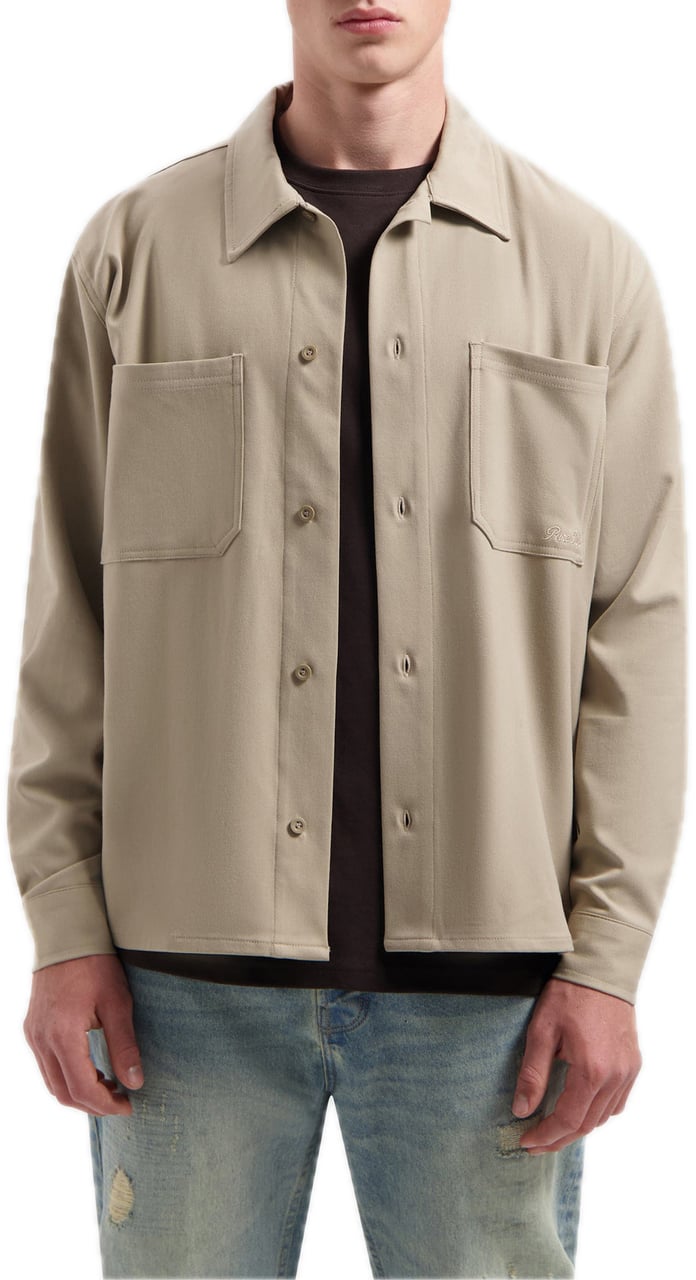Pure Path Twill Overshirt Camel beige zand Beige