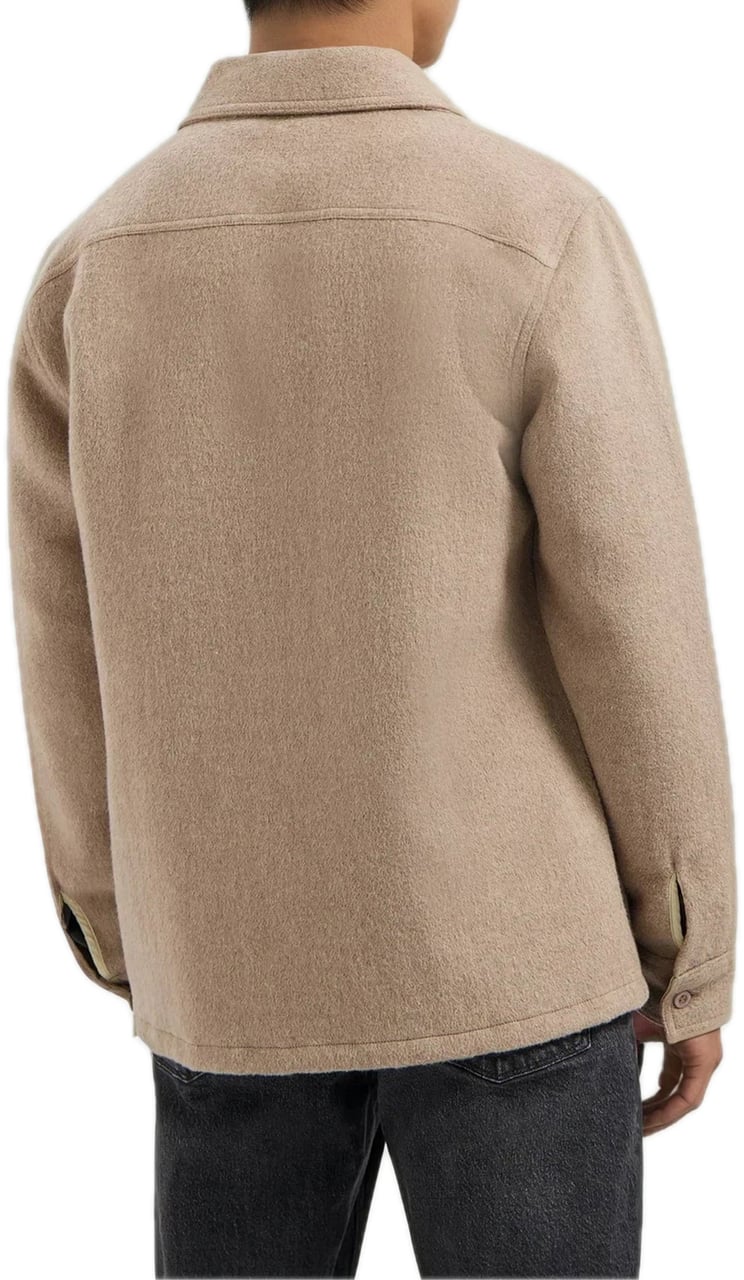 Pure Path Flannel Overshirt Taupe Taupe
