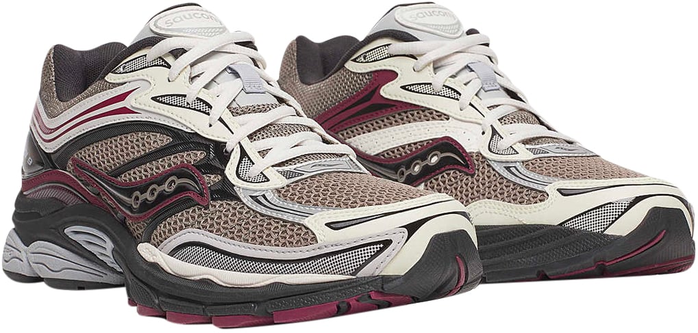 Saucony Sneakers Progrid Omni 9 Tan/Maroon Divers