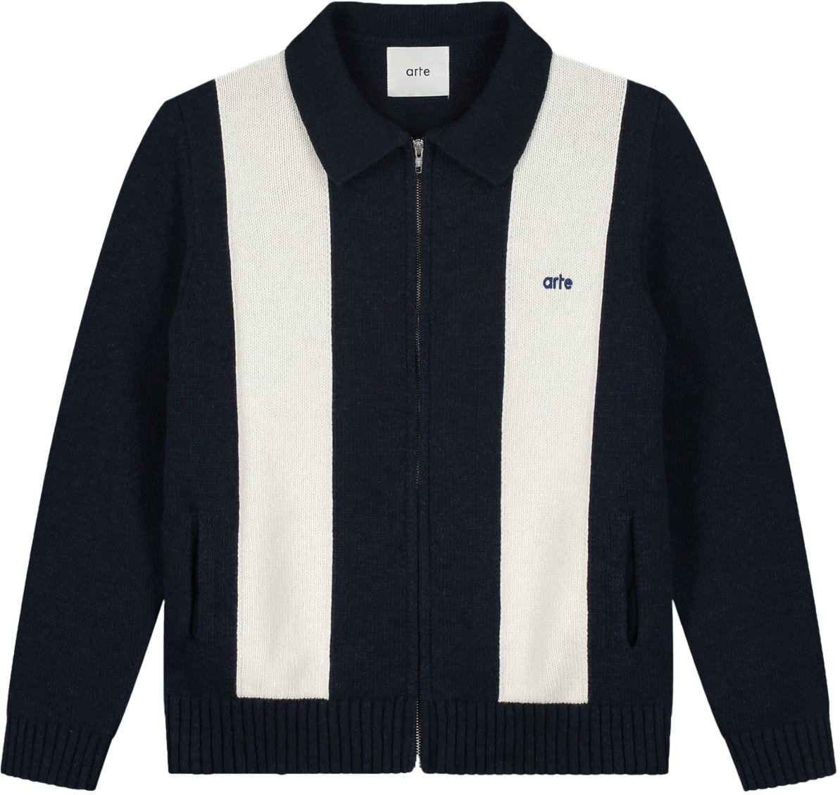 Arte Antwerp Cardigan Knit Blu/Bianco Blauw