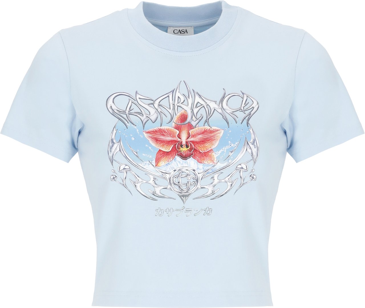 Casablanca T-Shirts And Polos Light Blue Blauw