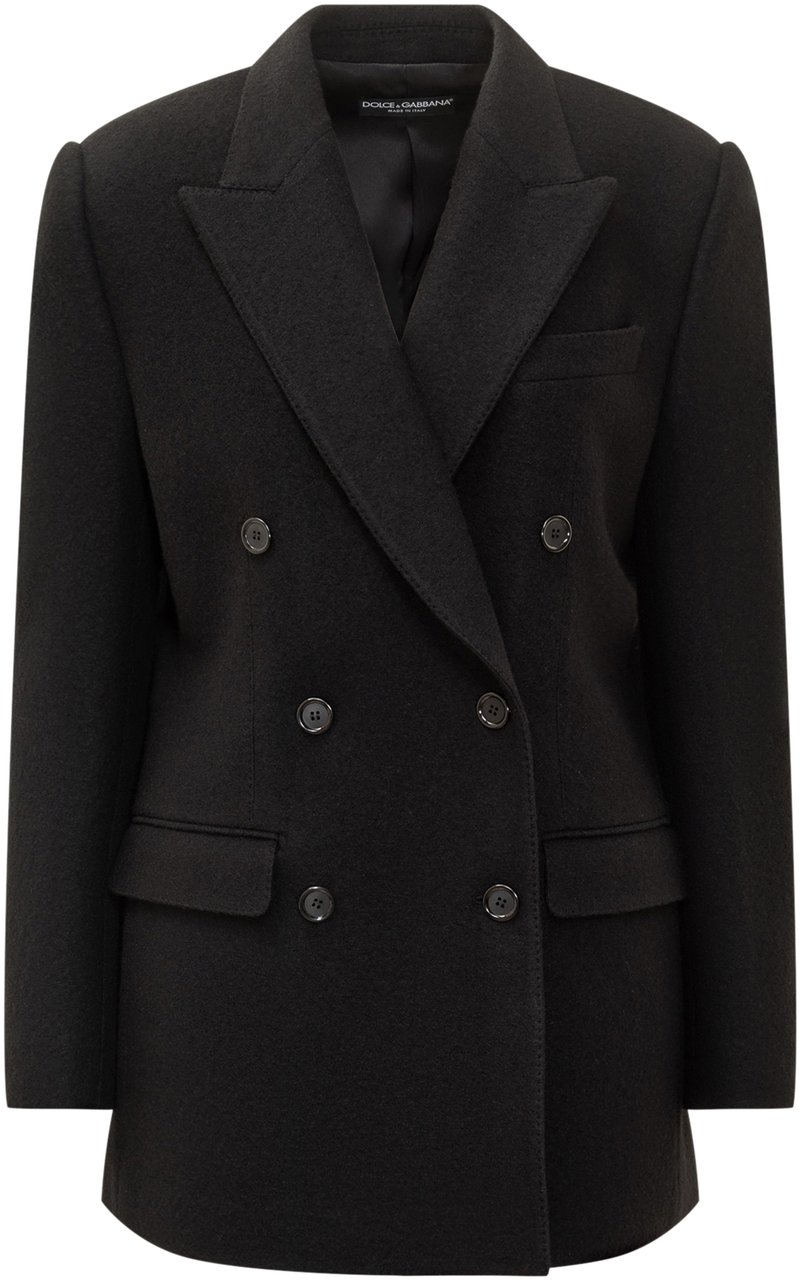 Dolce & Gabbana Dolce & Gabbana Blazer Doppiopetto in Lana Zwart
