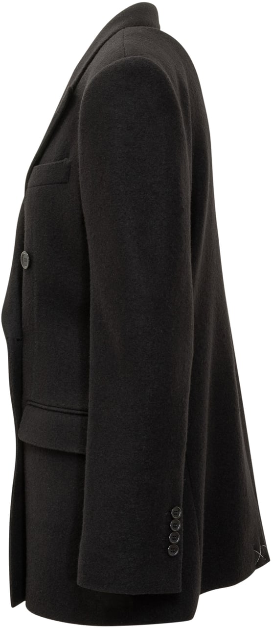 Dolce & Gabbana Dolce & Gabbana Blazer Doppiopetto in Lana Zwart