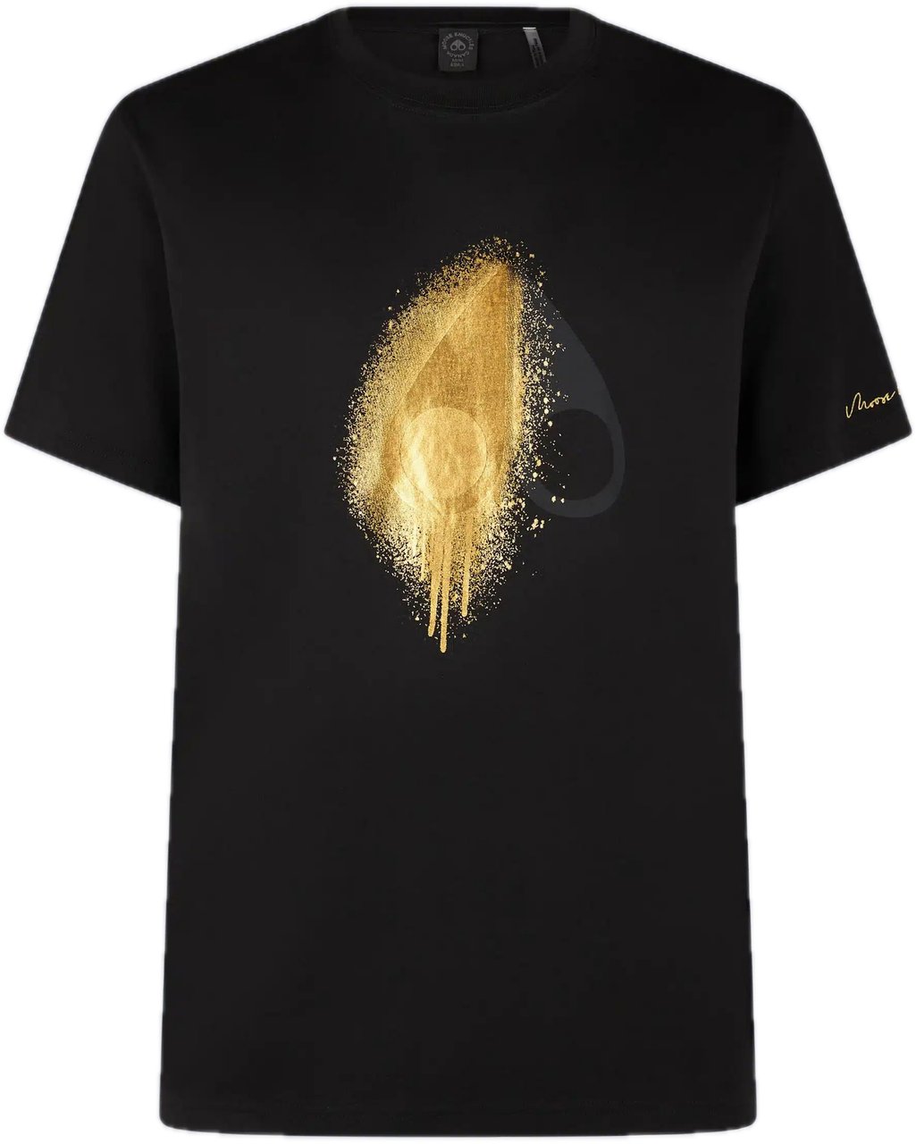 Moose Knuckles Augustine Tee Gold Black Zwart