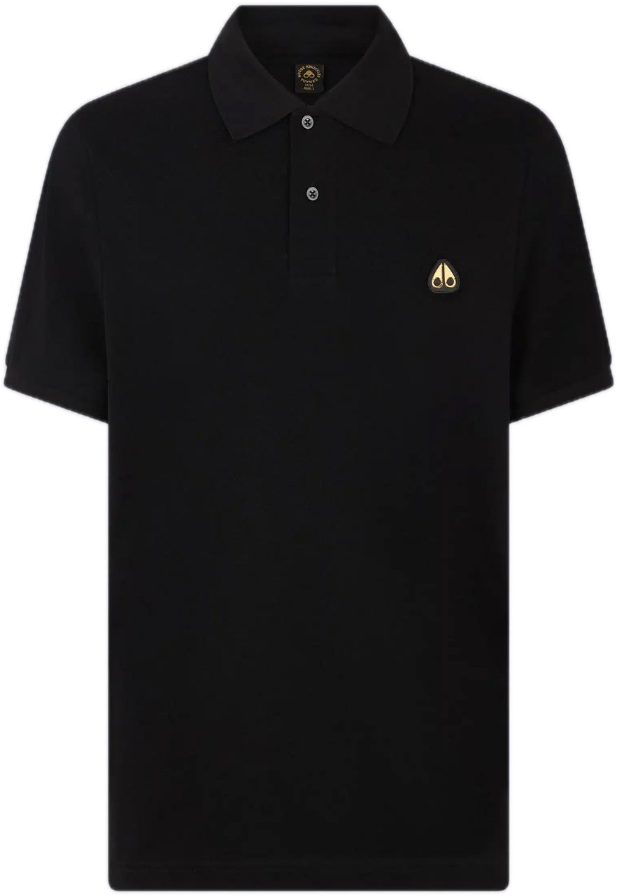 Moose Knuckles Everett Gold Polo Black Zwart