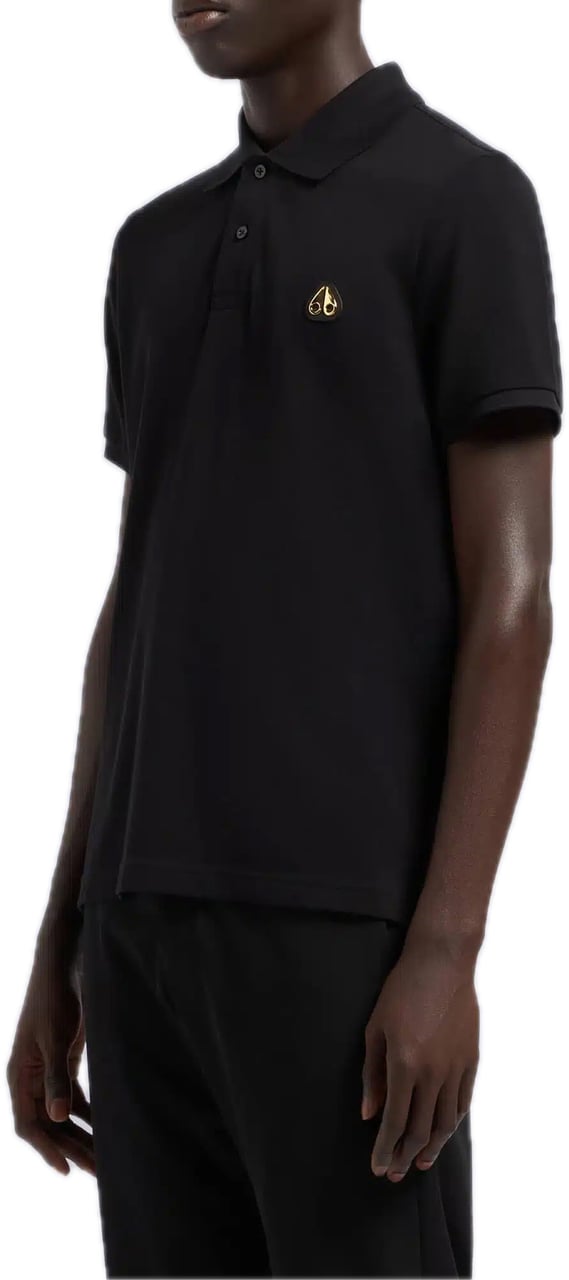 Moose Knuckles Everett Gold Polo Black Zwart