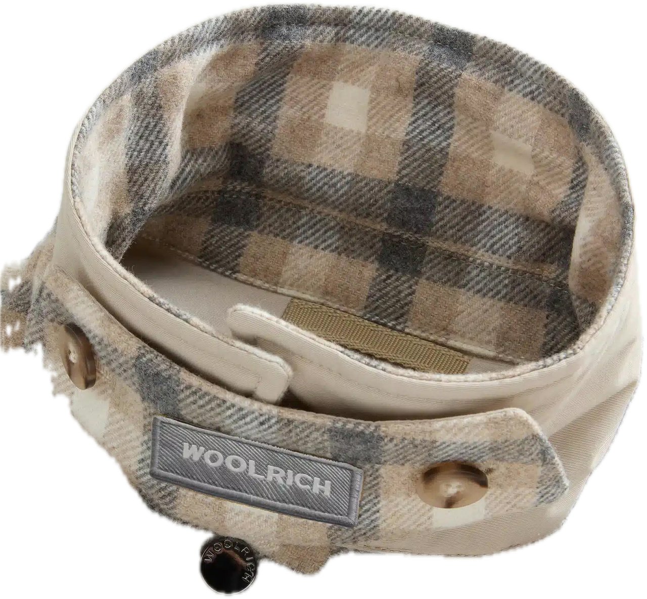 Woolrich Wool Check Alaskan Shirt Jacket Oat Beige