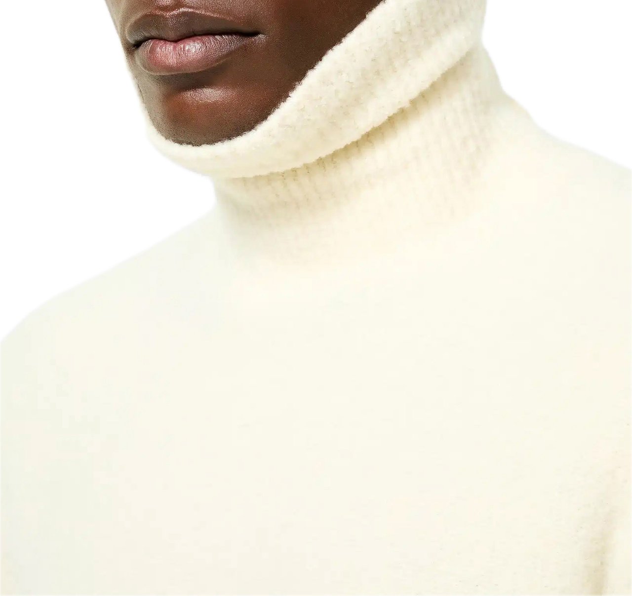 RRD Boucle Turtleneck Knit Cream Beige