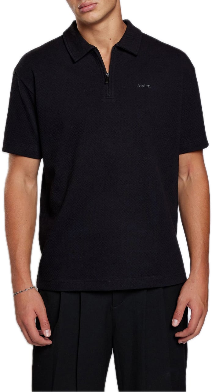 Aeden Cody Polo Deep Black Zwart