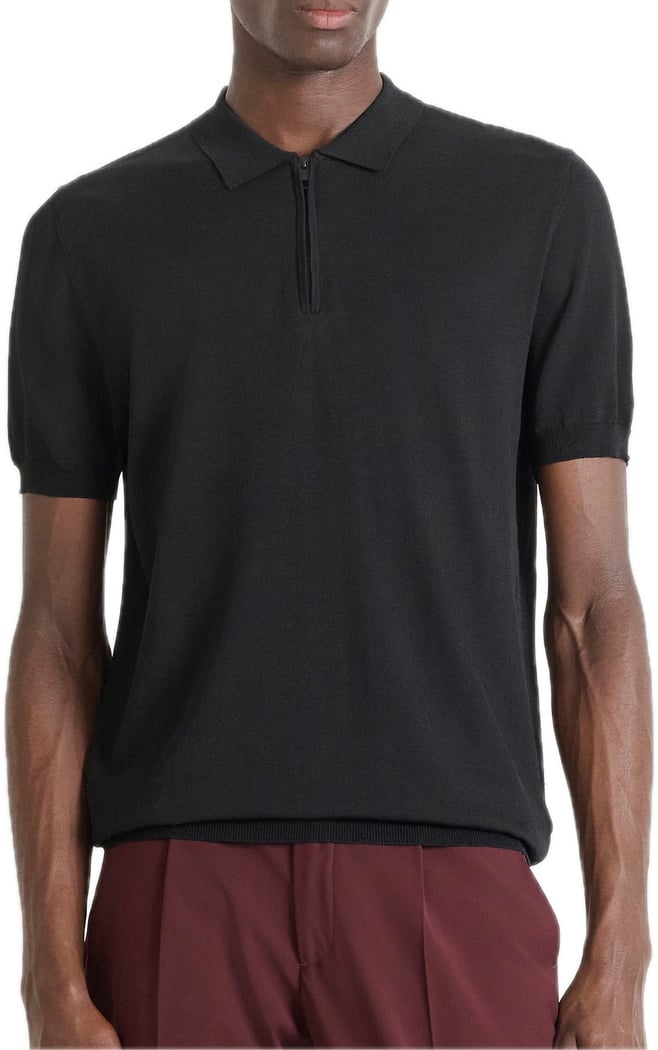 Antony Morato Polo Zipper Black Zwart