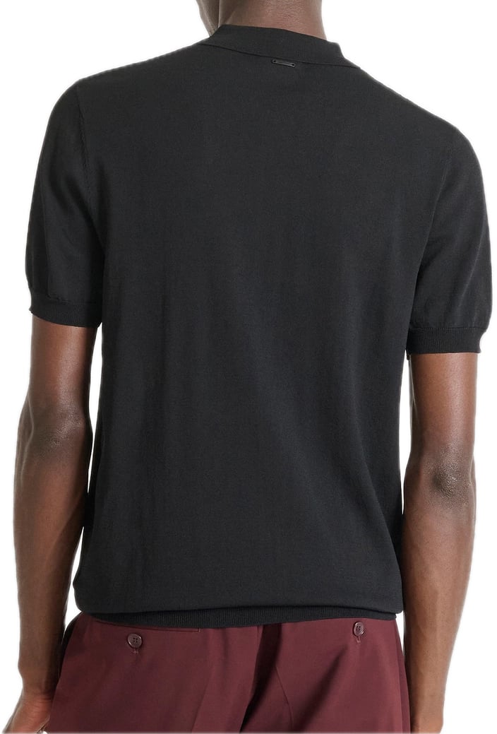 Antony Morato Polo Zipper Black Zwart