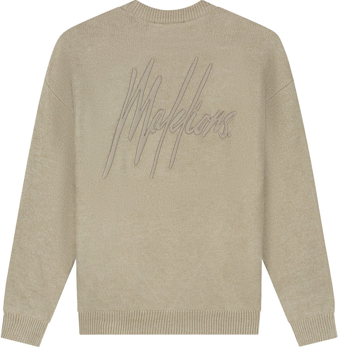 Malelions Malelions Men Oversized Knitted Signature Sweater Beige