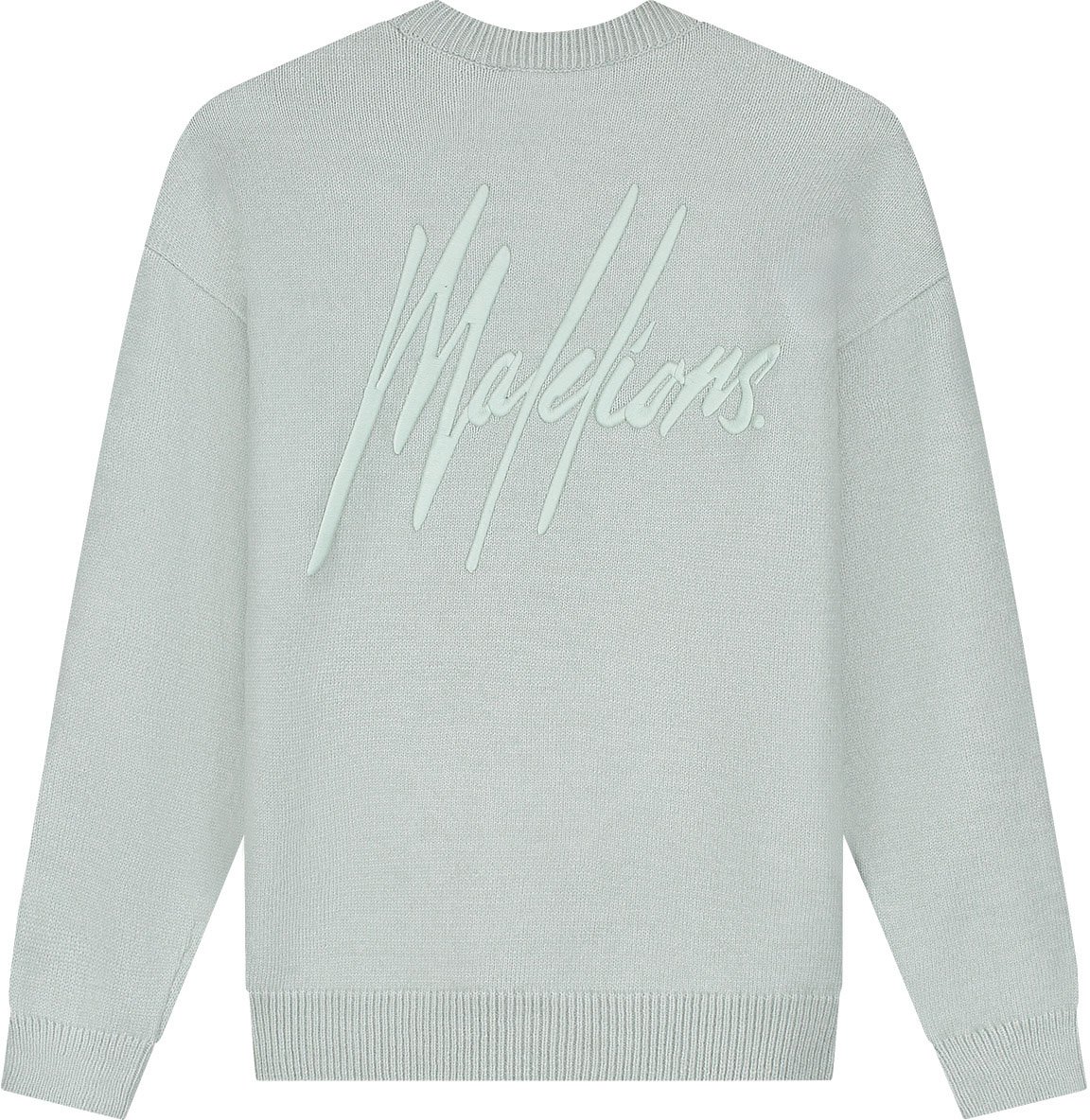 Malelions Malelions Men Oversized Knitted Signature Sweater Grijs