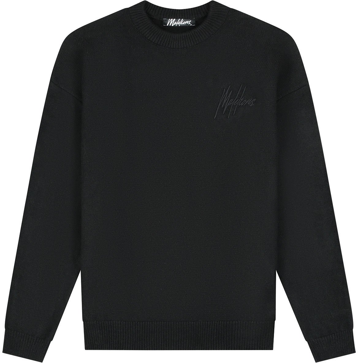 Malelions Malelions Men Oversized Knitted Signature Sweater Zwart