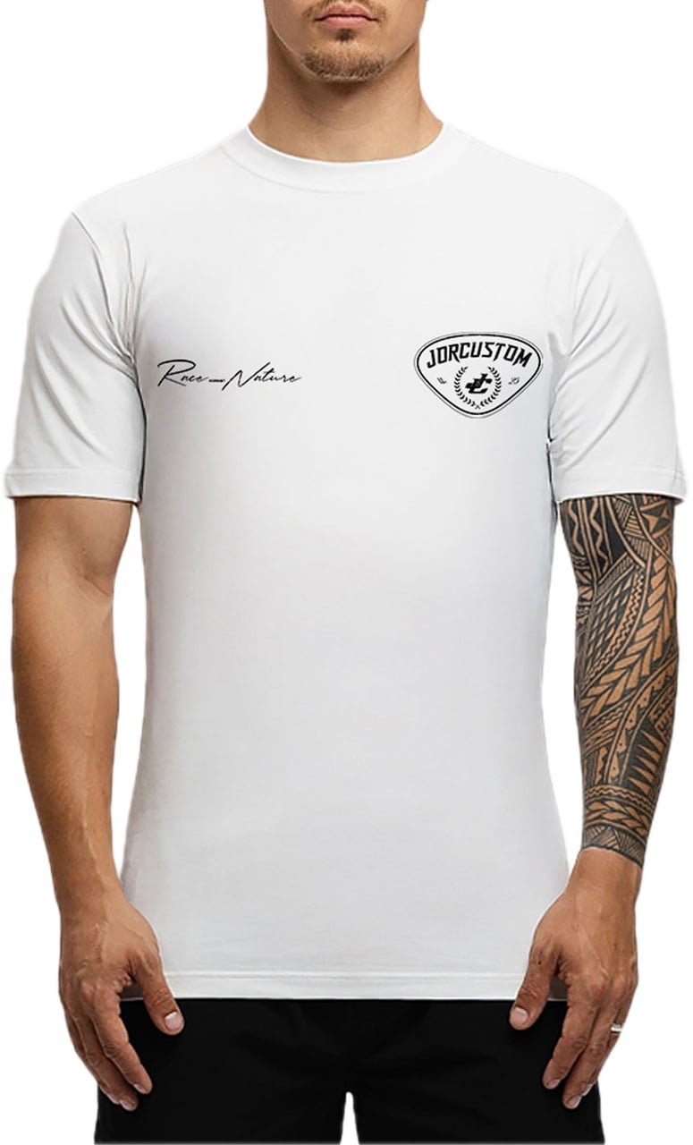 JORCUSTOM RaceAgainstNature Sf T-Shirt White Wit