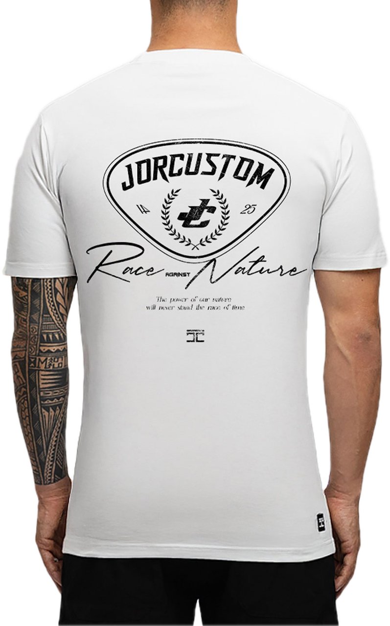 JORCUSTOM RaceAgainstNature Sf T-Shirt White Wit