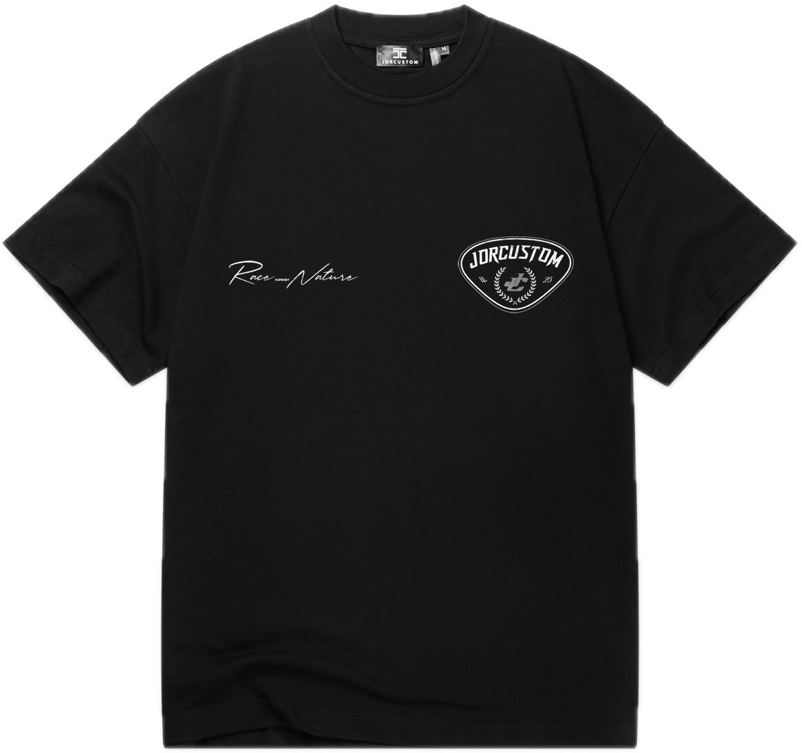 JORCUSTOM RaceAgainstNature Lf T-Shirt Black Zwart