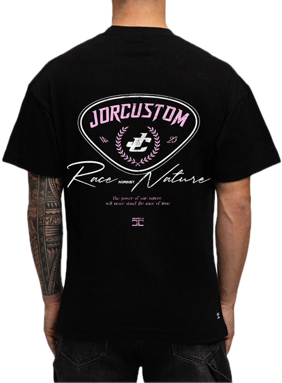 JORCUSTOM RaceAgainstNature Lf T-Shirt Black Zwart