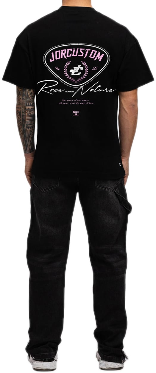 JORCUSTOM RaceAgainstNature Lf T-Shirt Black Zwart