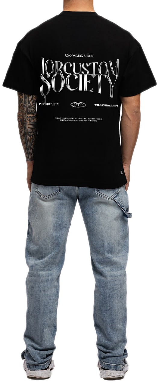 JORCUSTOM UncommonMinds Lf T-Shirt Black Zwart