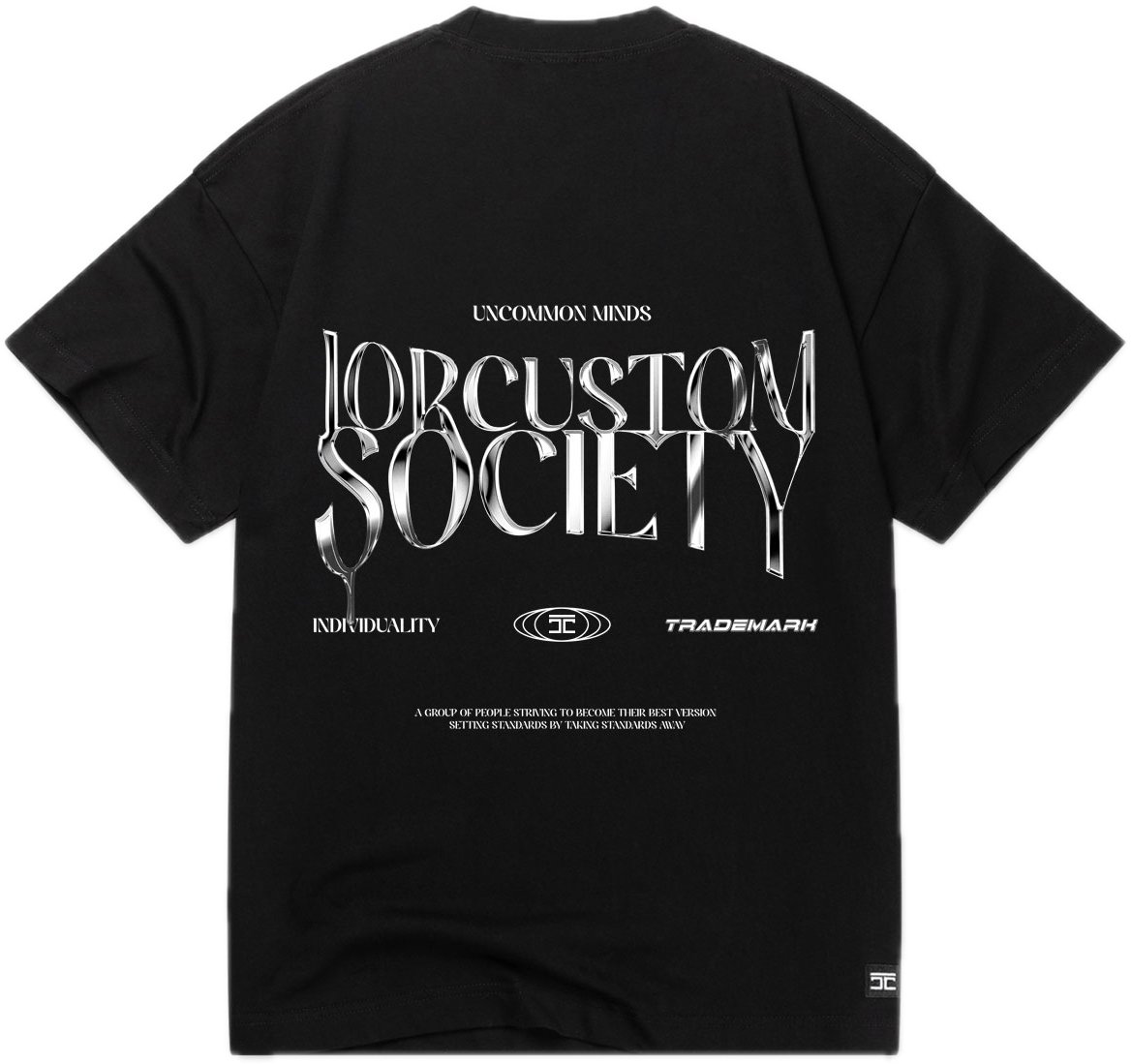 JORCUSTOM UncommonMinds Lf T-Shirt Black Zwart