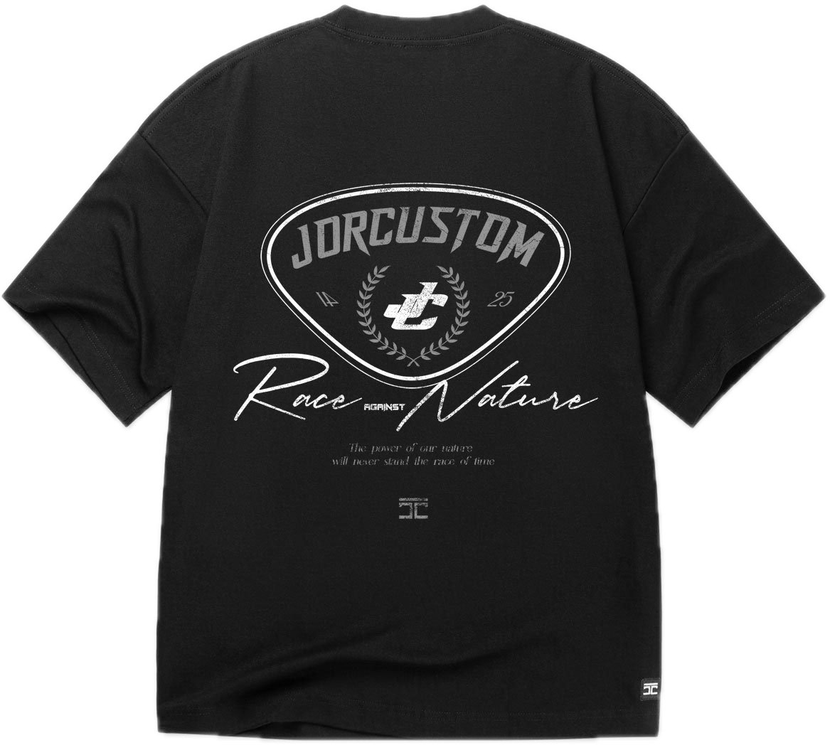 JORCUSTOM RaceAgainstNature Os T-Shirt Black Zwart