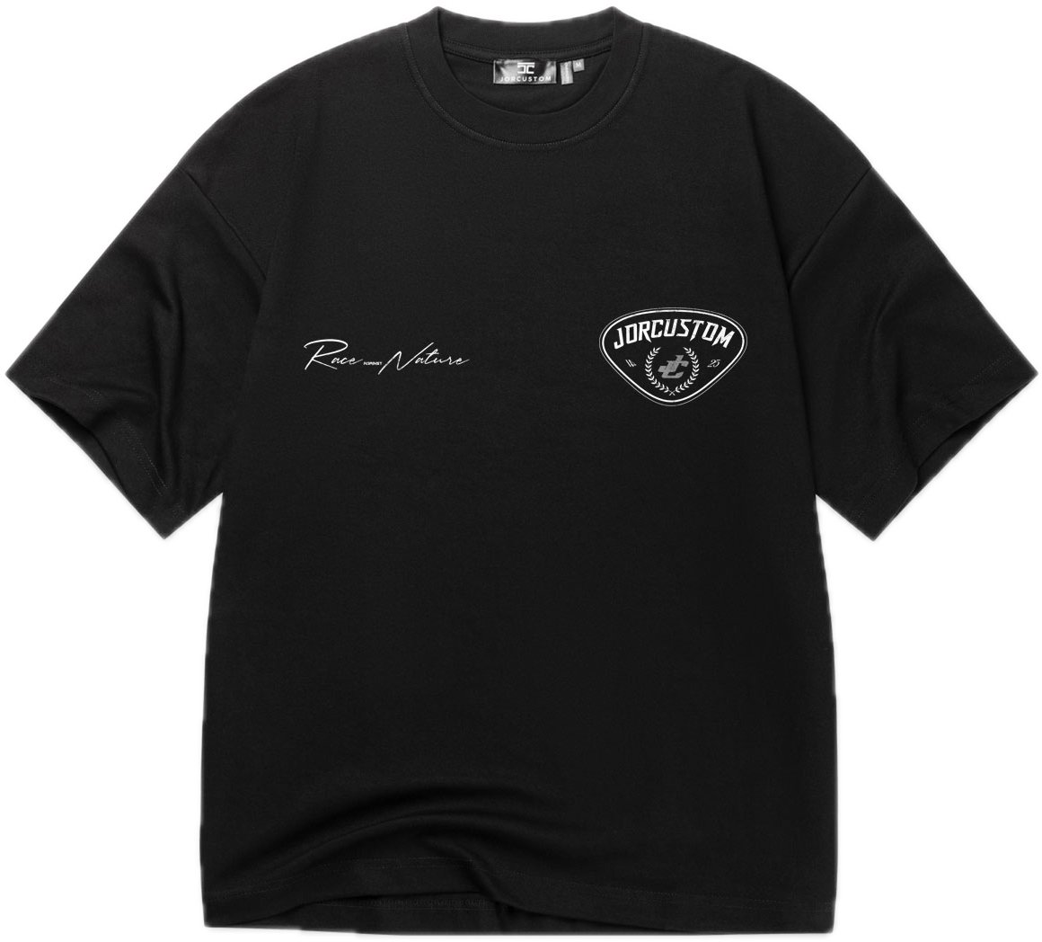 JORCUSTOM RaceAgainstNature Os T-Shirt Black Zwart