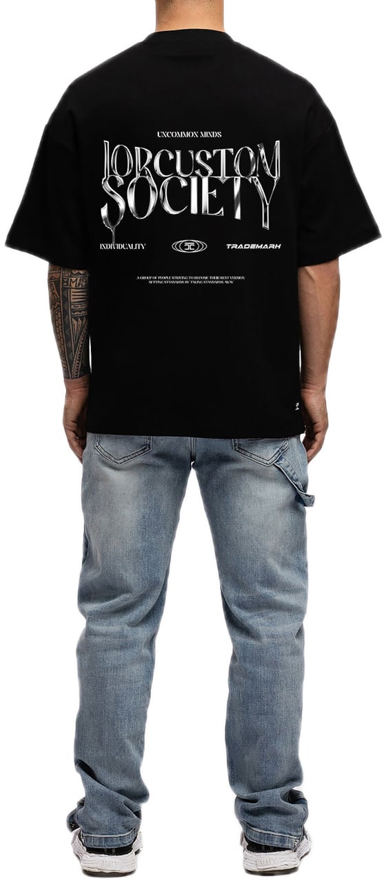 JORCUSTOM UncommonMinds Os T-Shirt Black Zwart