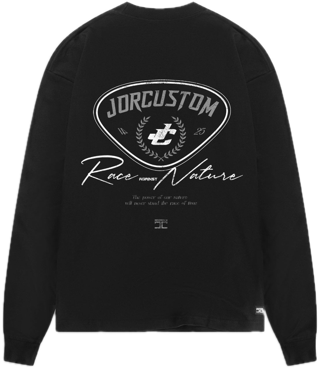 JORCUSTOM RaceAgainstNature Ls T-Shirt Black Zwart