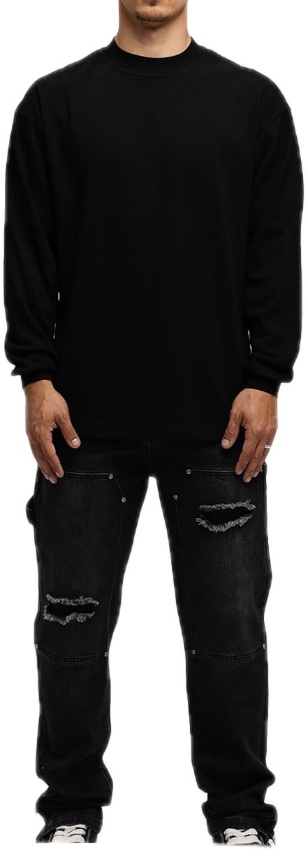 JORCUSTOM UncommonMinds Ls T-Shirt Black Zwart