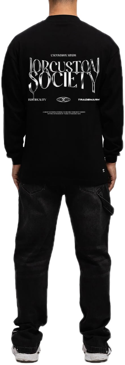JORCUSTOM UncommonMinds Ls T-Shirt Black Zwart