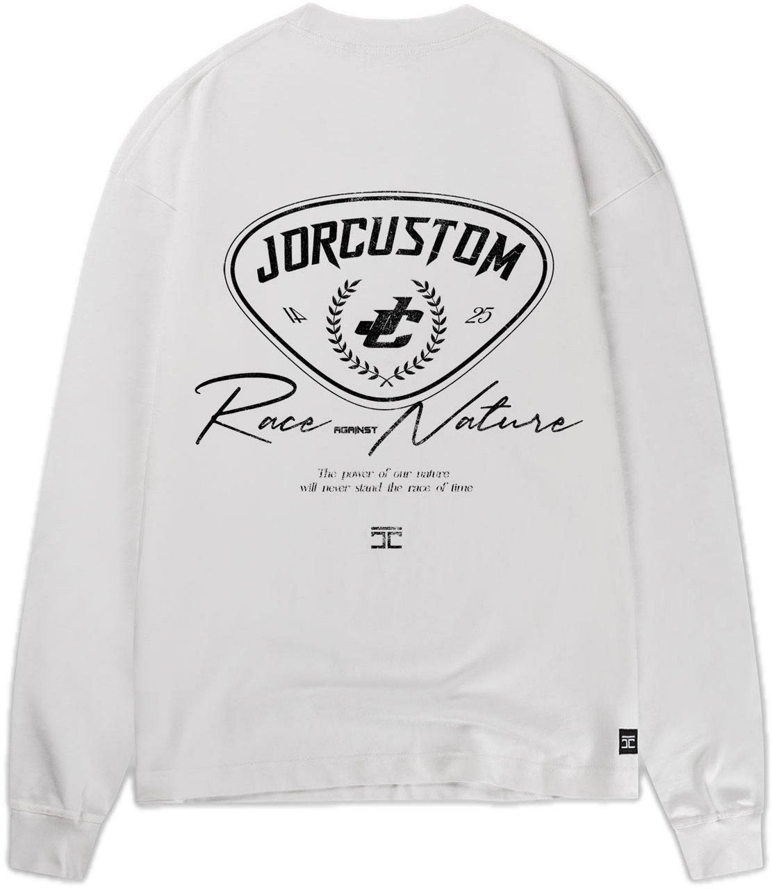 JORCUSTOM RaceAgainstNature Ls T-Shirt White Wit