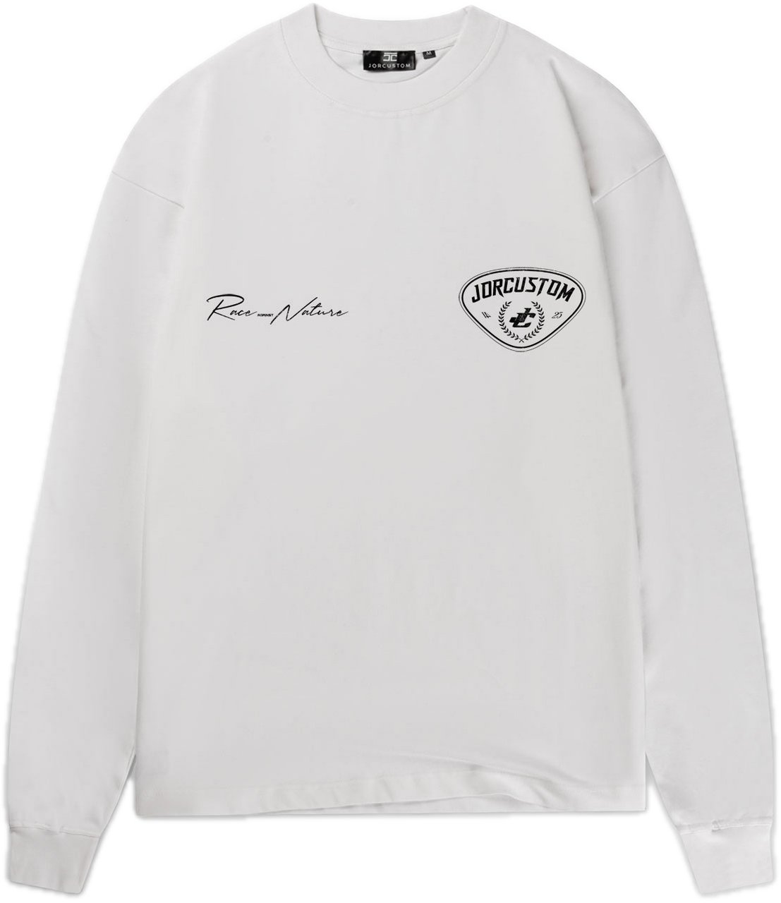 JORCUSTOM RaceAgainstNature Ls T-Shirt White Wit