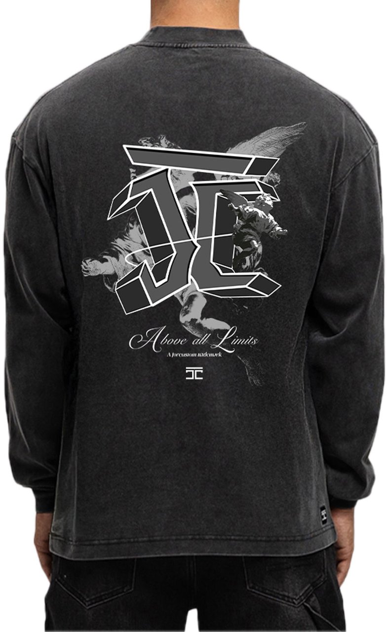 JORCUSTOM AboveAllLimits Ls T-Shirt AcidGrey Grijs