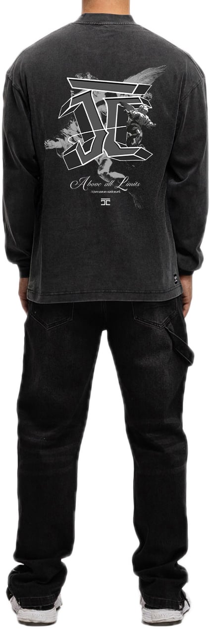 JORCUSTOM AboveAllLimits Ls T-Shirt AcidGrey Grijs